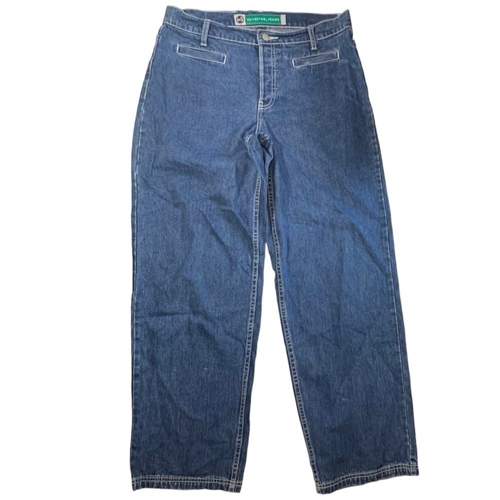 Levi’s Silver Tab Button Fly Medium Wash Straight Leg Jeans, [Sz 12] Vintage Y2K